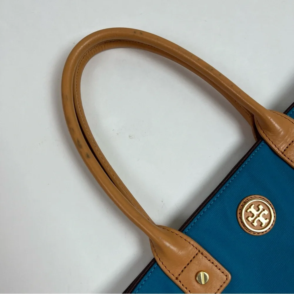 TORY BURCH Jaden Bag Coconut Canvas Leather Tote